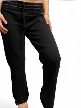Fila Black straight Joggers with Striped Waistband